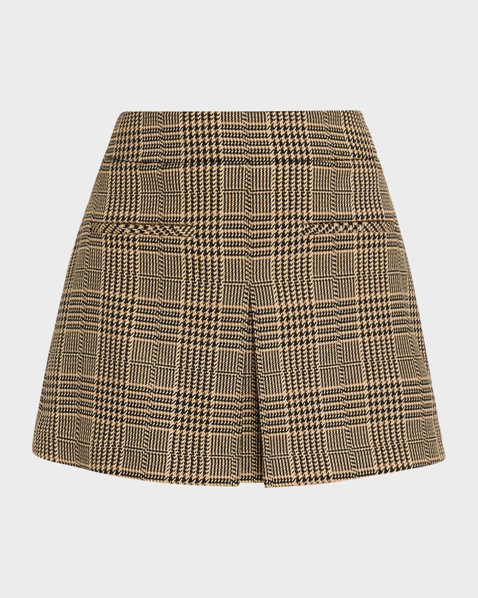 Pavaline Houndstooth Mini Skirt